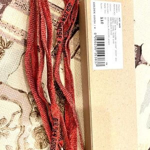 Golden Goose Red Metallic Shoe Laces